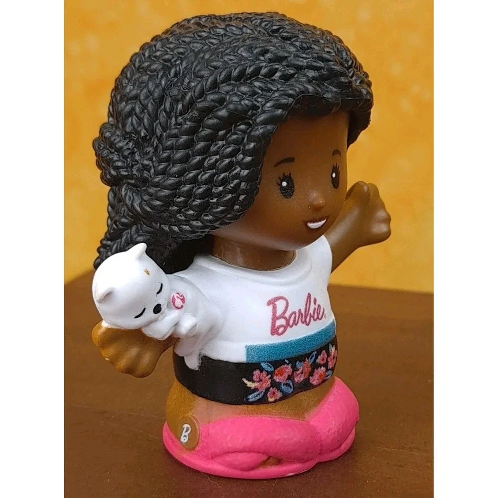 Fisher Price Little‎ People African American Barbie With Pet Kitty Cat 2022